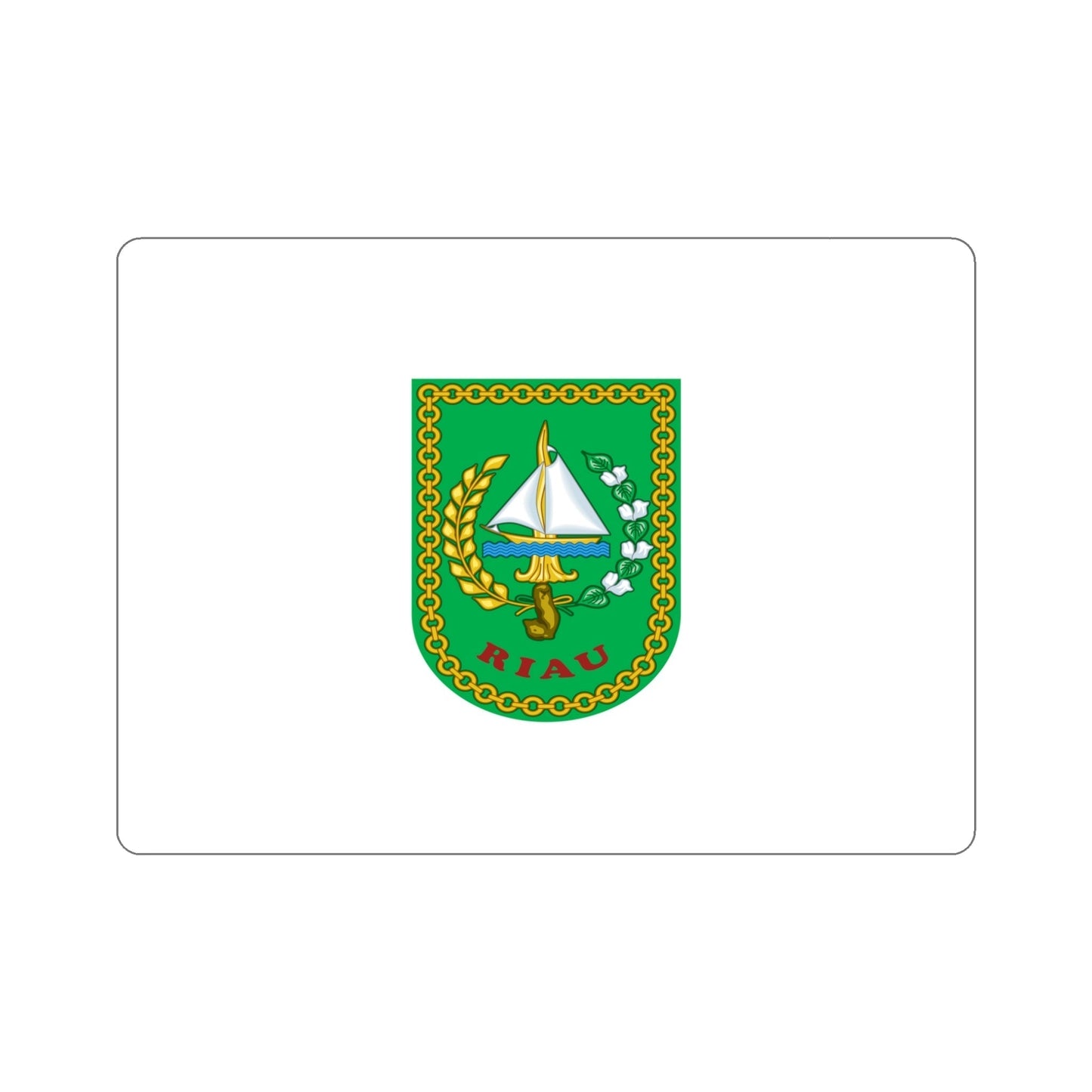 Flag of Riau Indonesia STICKER Vinyl Die-Cut Decal-5 Inch-The Sticker Space