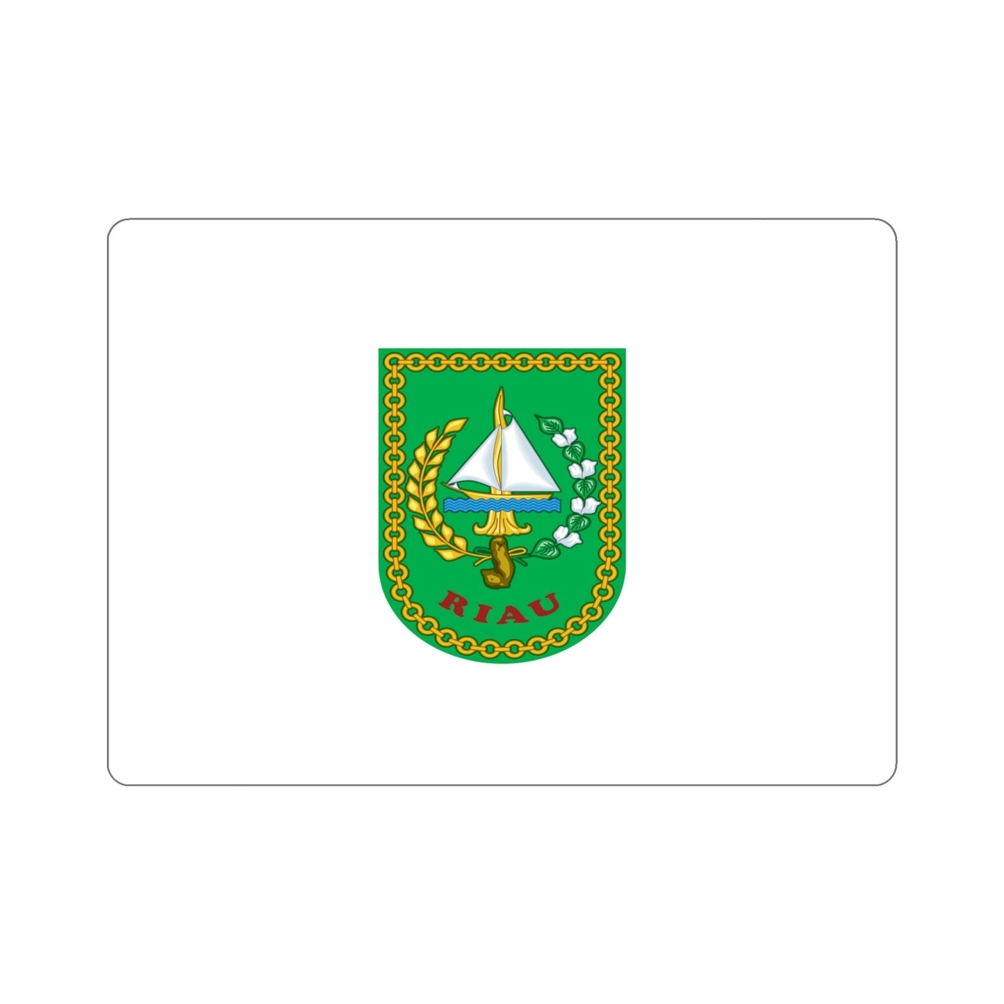 Flag of Riau Indonesia STICKER Vinyl Die-Cut Decal-6 Inch-The Sticker Space