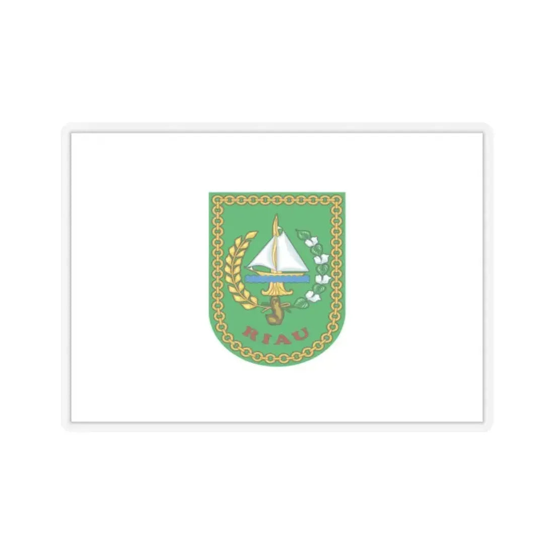 Flag of Riau Indonesia - STICKER Vinyl Kiss-Cut Decal 2 Inch Transparent - The Sticker Space