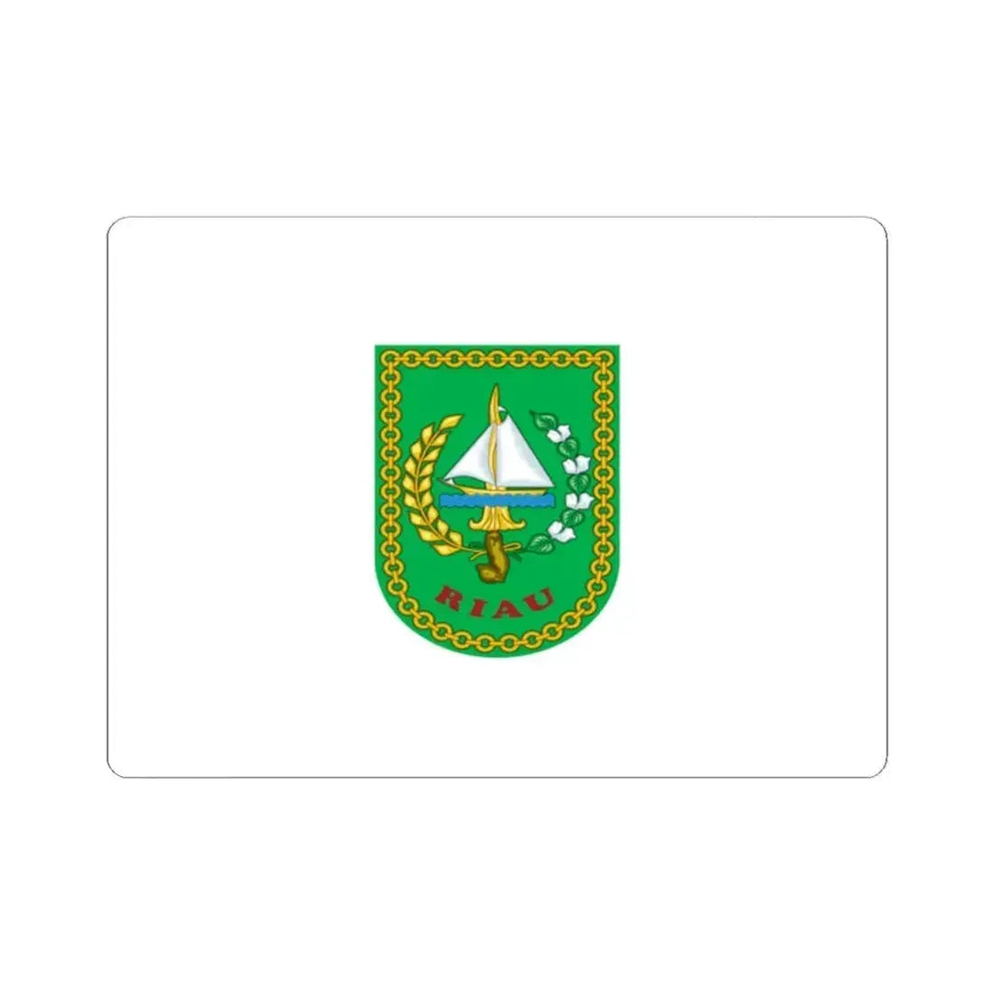 Flag of Riau Indonesia - STICKER Vinyl Kiss-Cut Decal 2 Inch White - The Sticker Space