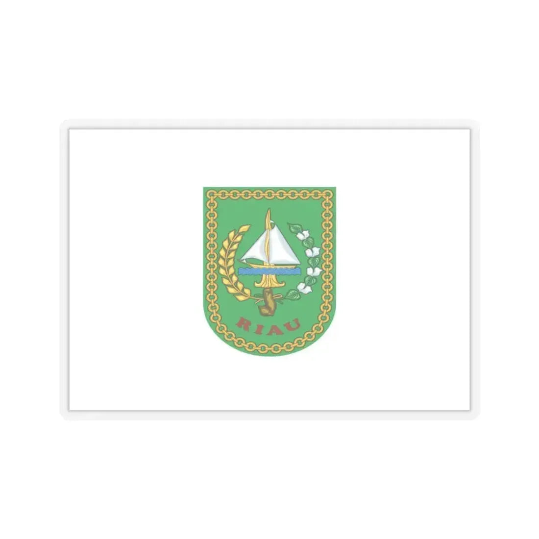 Flag of Riau Indonesia - STICKER Vinyl Kiss-Cut Decal 3 Inch Transparent - The Sticker Space