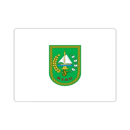 Flag of Riau Indonesia - STICKER Vinyl Kiss-Cut Decal 3 Inch White - The Sticker Space