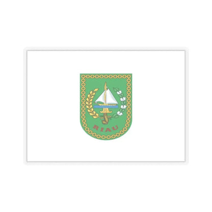 Flag of Riau Indonesia - STICKER Vinyl Kiss-Cut Decal 4 Inch Transparent - The Sticker Space