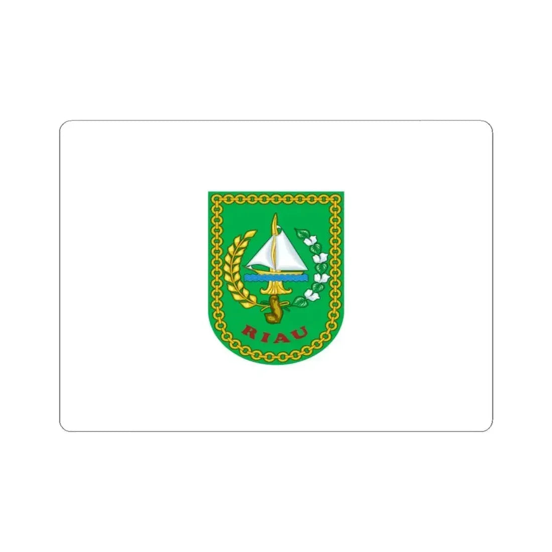 Flag of Riau Indonesia - STICKER Vinyl Kiss-Cut Decal 4 Inch White - The Sticker Space