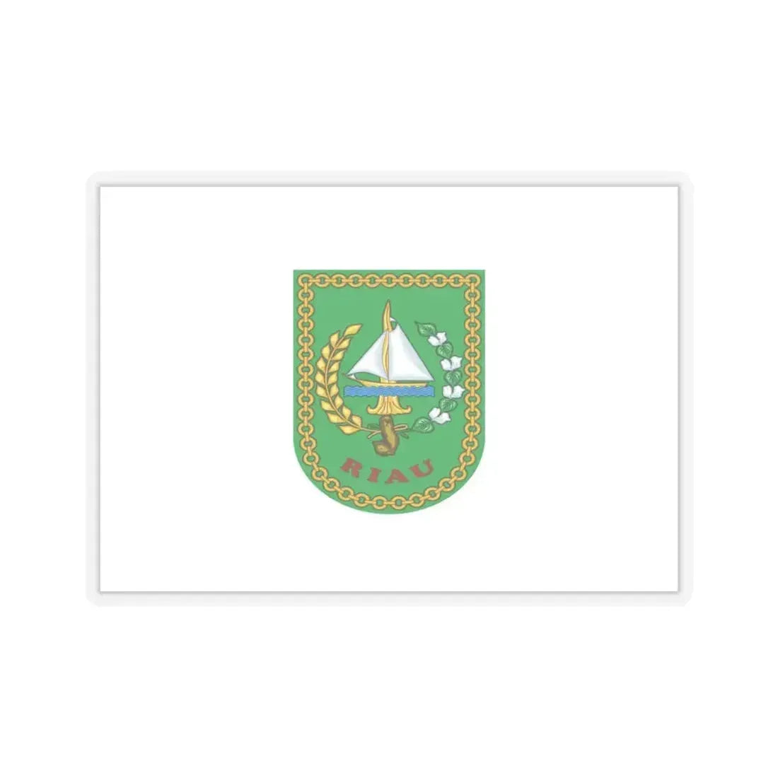Flag of Riau Indonesia - STICKER Vinyl Kiss-Cut Decal 6 Inch Transparent - The Sticker Space