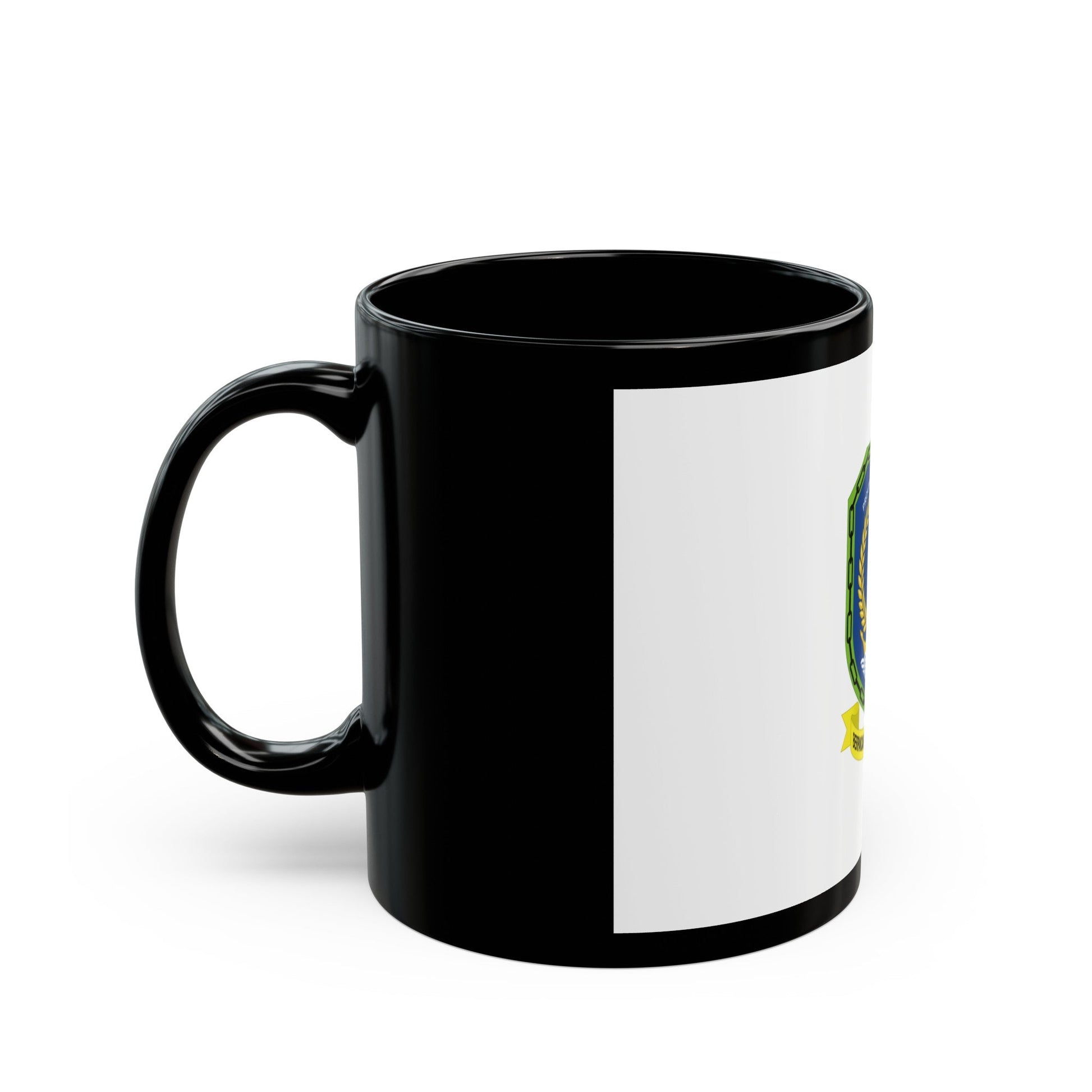 Flag of Riau Islands Indonesia - Black Coffee Mug-The Sticker Space