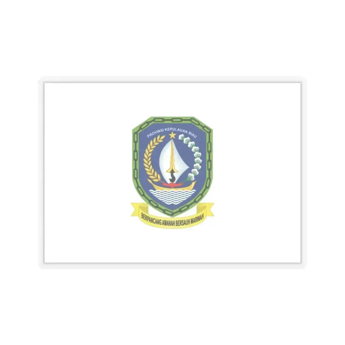 Flag of Riau Islands Indonesia - STICKER Vinyl Kiss-Cut Decal 2 Inch Transparent - The Sticker Space