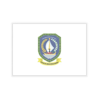 Flag of Riau Islands Indonesia - STICKER Vinyl Kiss-Cut Decal 2 Inch Transparent - The Sticker Space