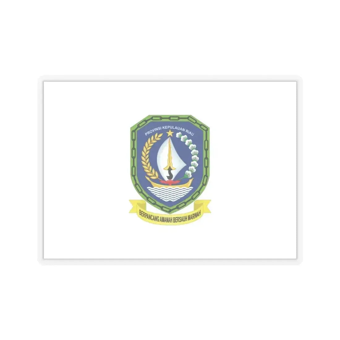 Flag of Riau Islands Indonesia - STICKER Vinyl Kiss-Cut Decal 3 Inch Transparent - The Sticker Space