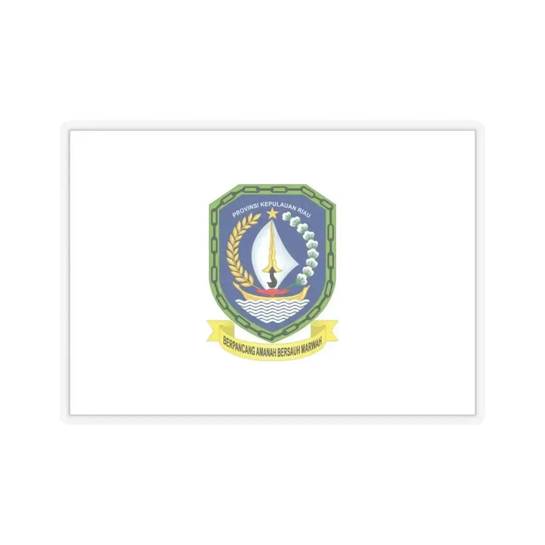 Flag of Riau Islands Indonesia - STICKER Vinyl Kiss-Cut Decal 4 Inch Transparent - The Sticker Space