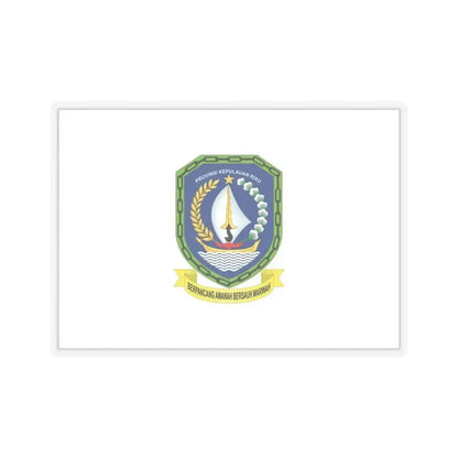 Flag of Riau Islands Indonesia - STICKER Vinyl Kiss-Cut Decal 4 Inch Transparent - The Sticker Space