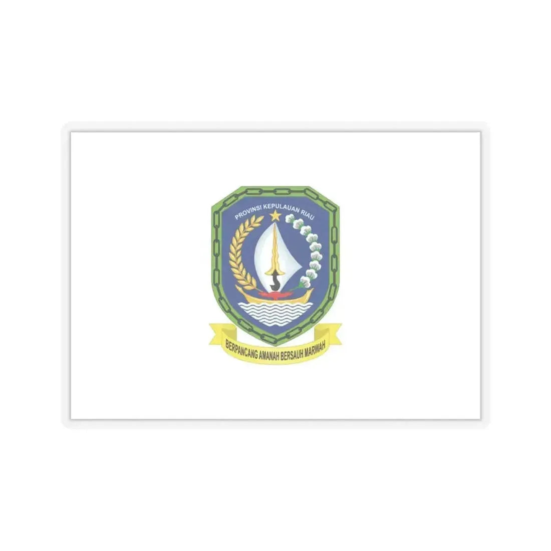 Flag of Riau Islands Indonesia - STICKER Vinyl Kiss-Cut Decal 6 Inch Transparent - The Sticker Space