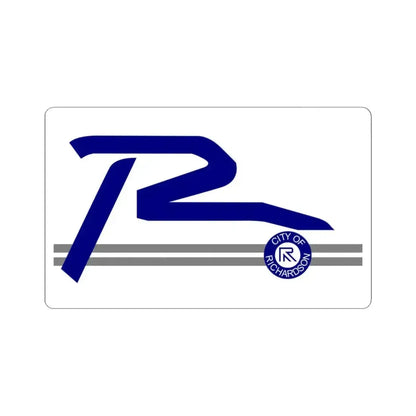Flag of Richardson Texas (United States) STICKER Vinyl Kiss-Cut Decal 3 Inch White - The Sticker Space