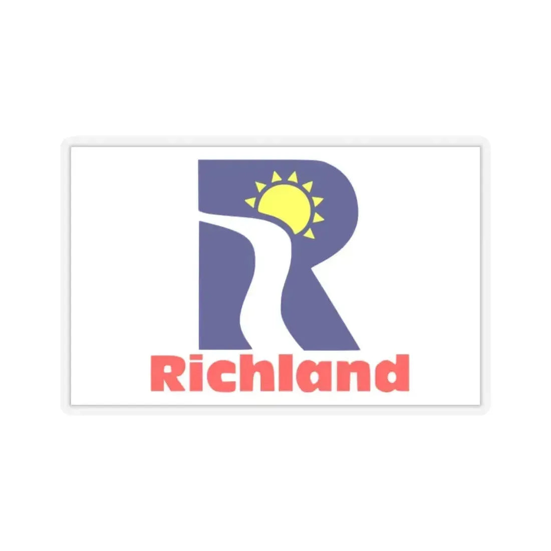 Flag of Richland, Washington - STICKER Vinyl Kiss-Cut Decal 2 Inch Transparent - The Sticker Space