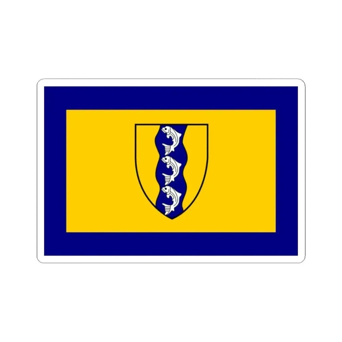 Flag of Richmond British Columbia Canada - STICKER Vinyl Kiss-Cut Decal 2 Inch White - The Sticker Space