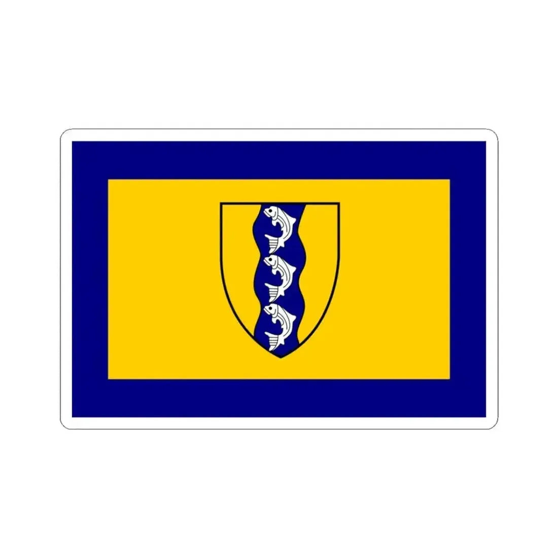 Flag of Richmond British Columbia Canada - STICKER Vinyl Kiss-Cut Decal 3 Inch White - The Sticker Space