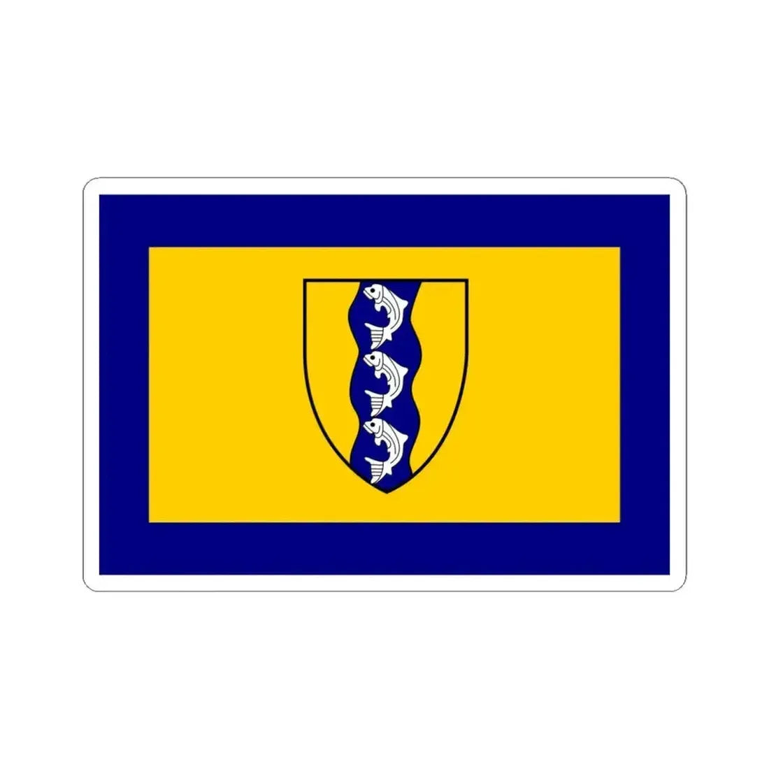 Flag of Richmond British Columbia Canada - STICKER Vinyl Kiss-Cut Decal 4 Inch White - The Sticker Space