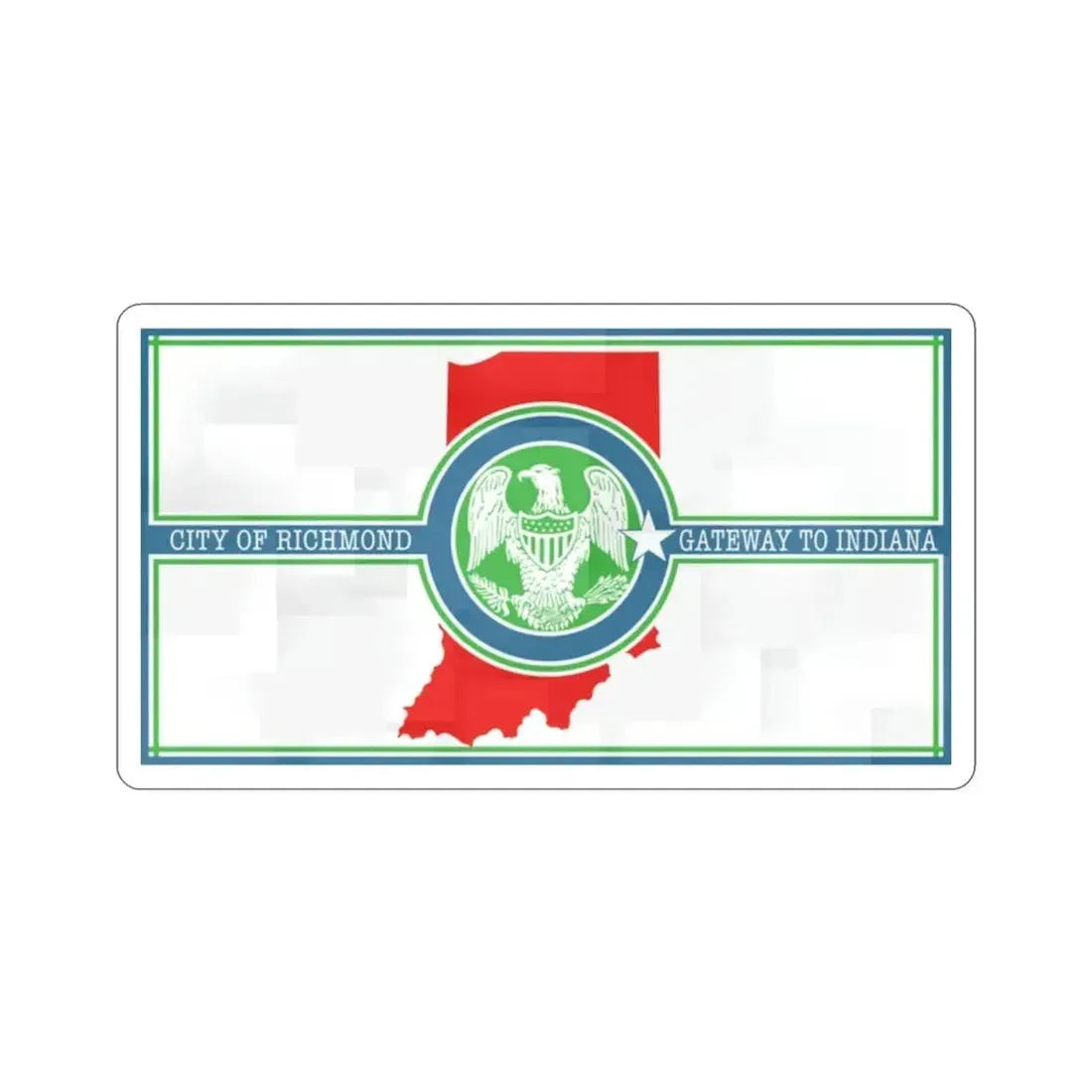 Flag of Richmond Indiana USA STICKER Vinyl Die-Cut Decal - The Sticker Space