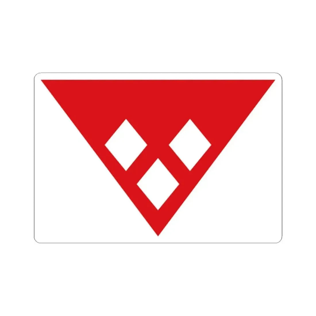 Flag of Rijkevorsel (Belgium) STICKER Vinyl Kiss-Cut Decal 2 Inch White - The Sticker Space