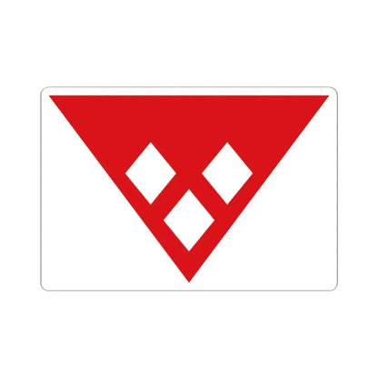 Flag of Rijkevorsel (Belgium) STICKER Vinyl Kiss-Cut Decal 2 Inch White - The Sticker Space