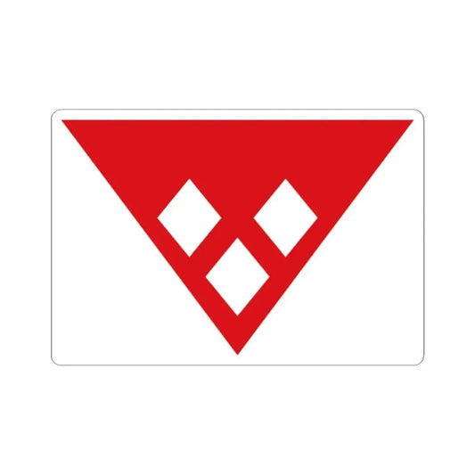 Flag of Rijkevorsel (Belgium) STICKER Vinyl Kiss-Cut Decal 2 Inch White - The Sticker Space