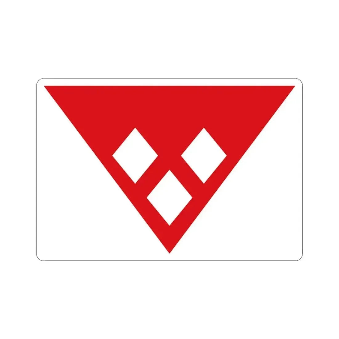 Flag of Rijkevorsel (Belgium) STICKER Vinyl Kiss-Cut Decal 3 Inch White - The Sticker Space