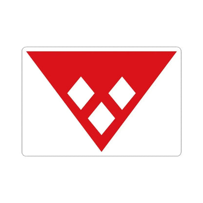 Flag of Rijkevorsel (Belgium) STICKER Vinyl Kiss-Cut Decal 3 Inch White - The Sticker Space