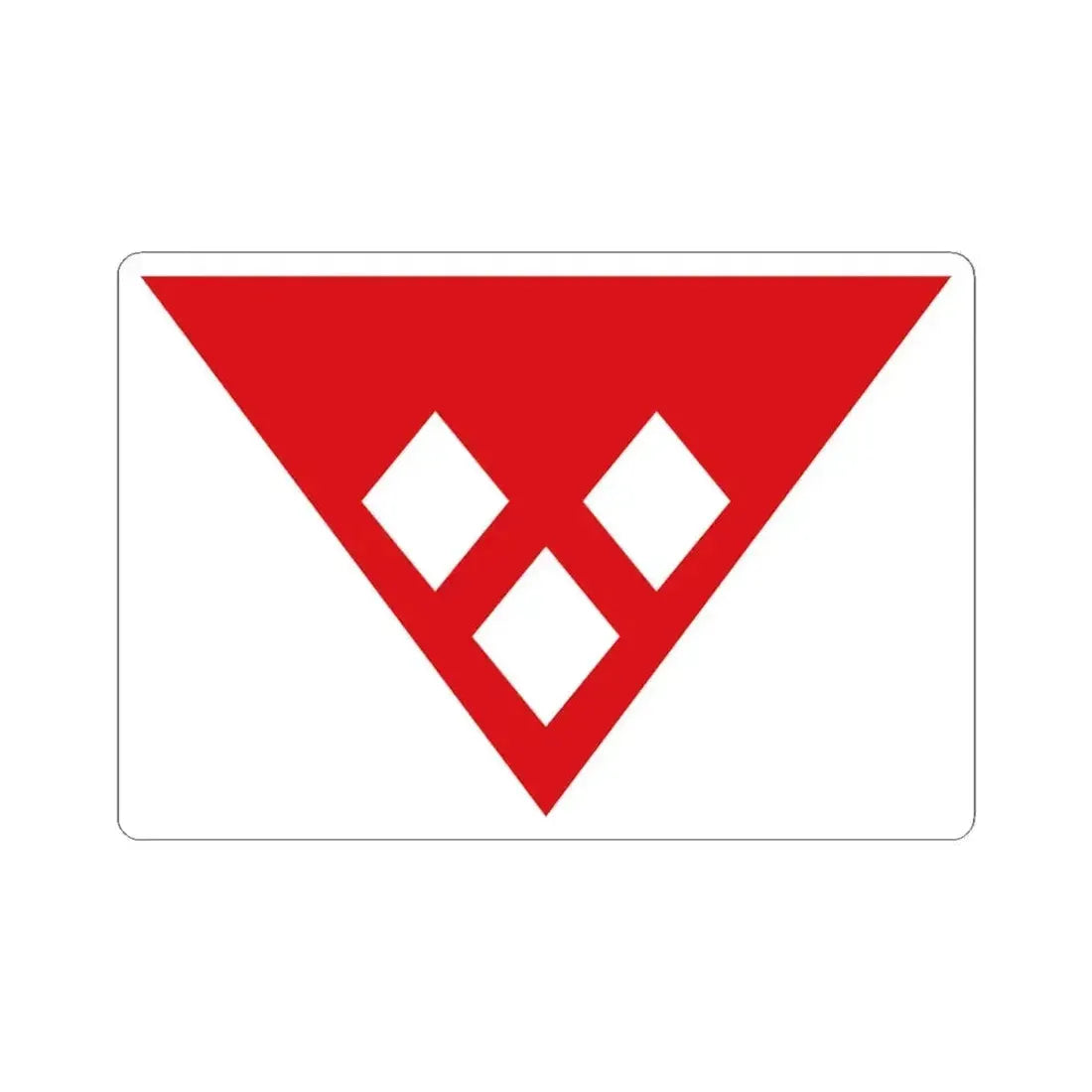 Flag of Rijkevorsel (Belgium) STICKER Vinyl Kiss-Cut Decal 4 Inch White - The Sticker Space