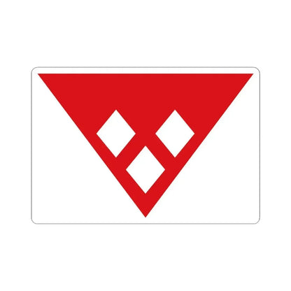 Flag of Rijkevorsel (Belgium) STICKER Vinyl Kiss-Cut Decal 4 Inch White - The Sticker Space