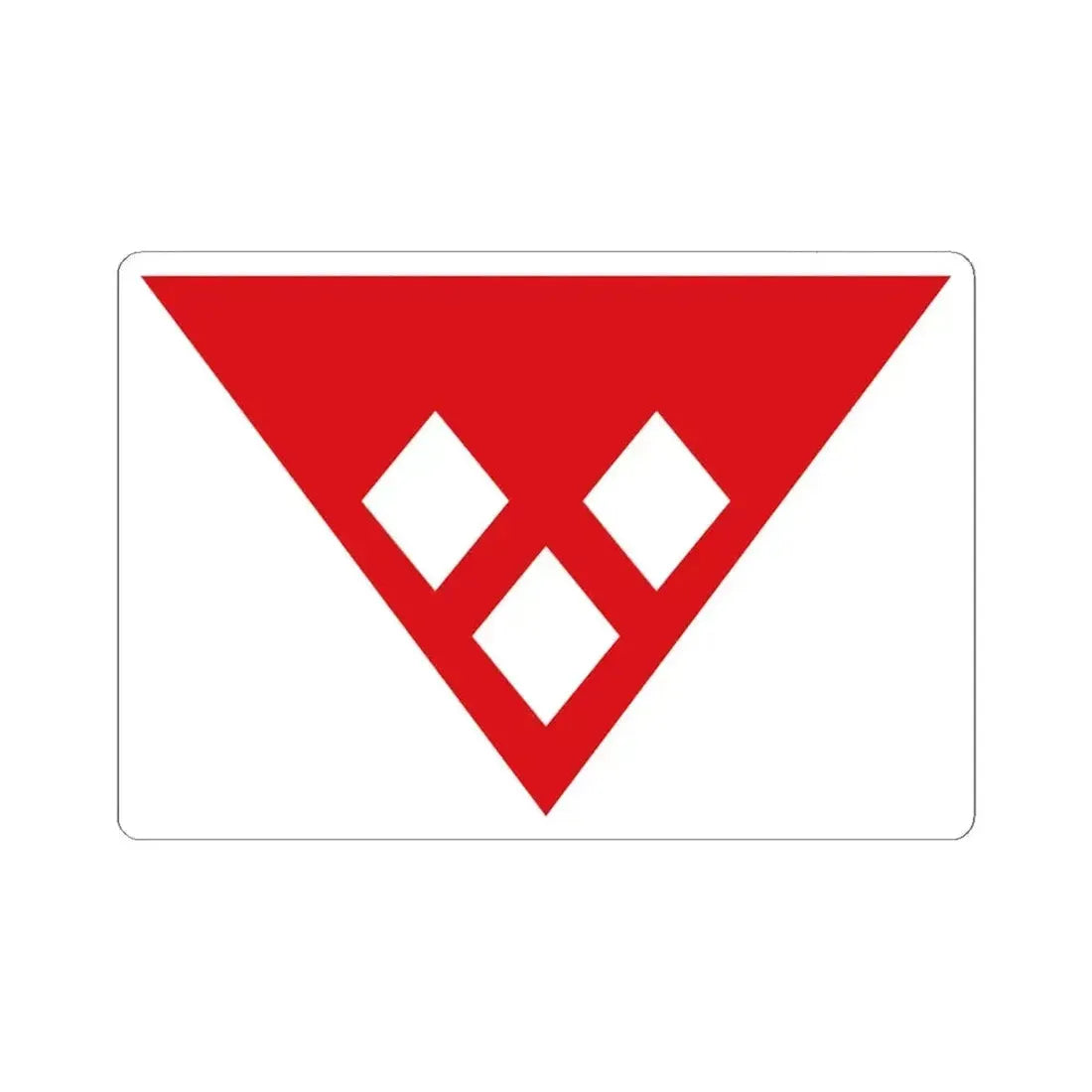 Flag of Rijkevorsel (Belgium) STICKER Vinyl Kiss-Cut Decal 6 Inch White - The Sticker Space