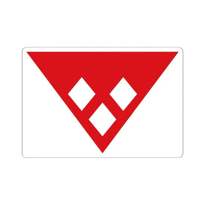 Flag of Rijkevorsel (Belgium) STICKER Vinyl Kiss-Cut Decal 6 Inch White - The Sticker Space