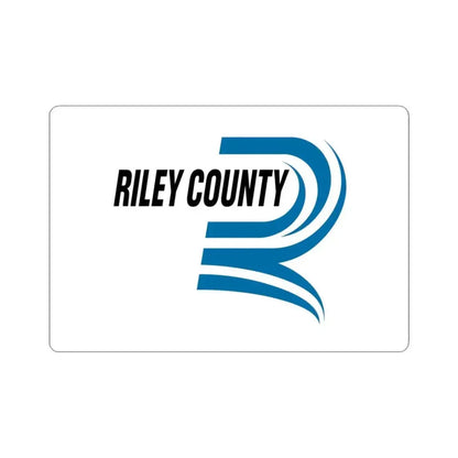 Flag of Riley County Kansas (United States) STICKER Vinyl Kiss-Cut Decal 3 Inch White - The Sticker Space