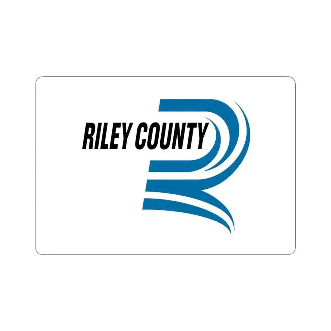 Flag of Riley County Kansas (United States) STICKER Vinyl Kiss-Cut Decal 4 Inch White - The Sticker Space