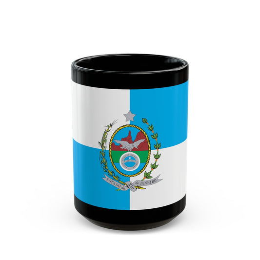 Flag of Rio de Janeiro Brazil - Black Coffee Mug-15oz-The Sticker Space