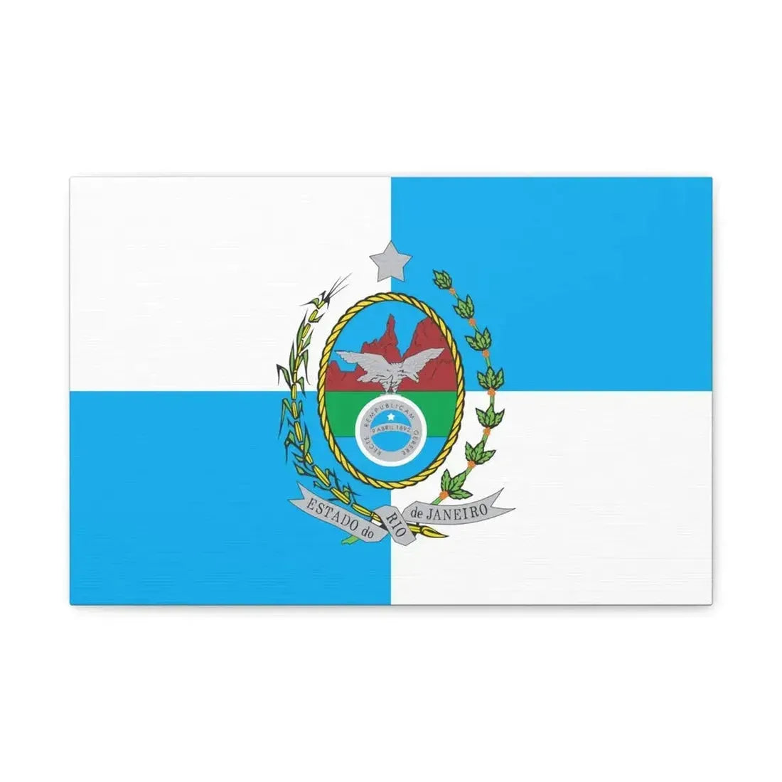 Flag of Rio de Janeiro Brazil - Canvas Wall Art - The Sticker Space