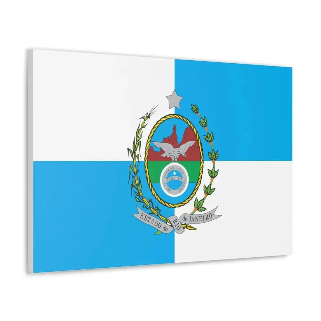 Flag of Rio de Janeiro Brazil - Canvas Wall Art - The Sticker Space