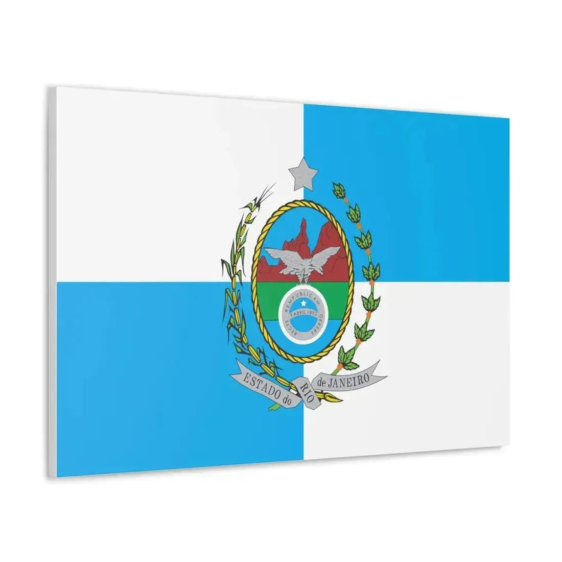 Flag of Rio de Janeiro Brazil - Canvas Wall Art - The Sticker Space