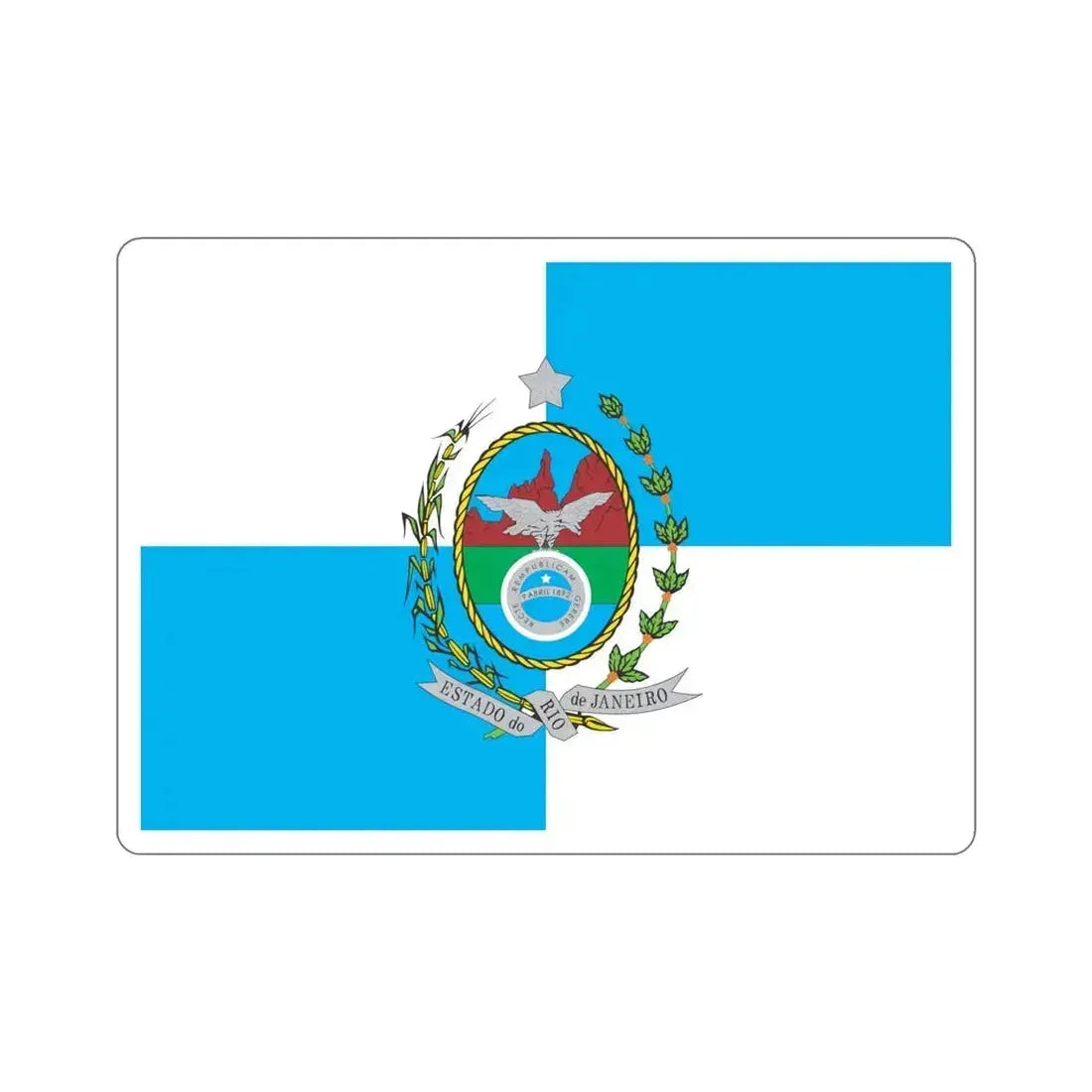Flag of Rio de Janeiro Brazil STICKER Vinyl Die-Cut Decal 6 Inch - The Sticker Space