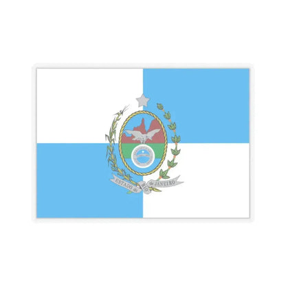 Flag of Rio de Janeiro Brazil - STICKER Vinyl Kiss-Cut Decal 2 Inch Transparent - The Sticker Space