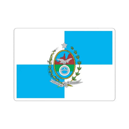 Flag of Rio de Janeiro Brazil - STICKER Vinyl Kiss-Cut Decal 4 Inch White - The Sticker Space