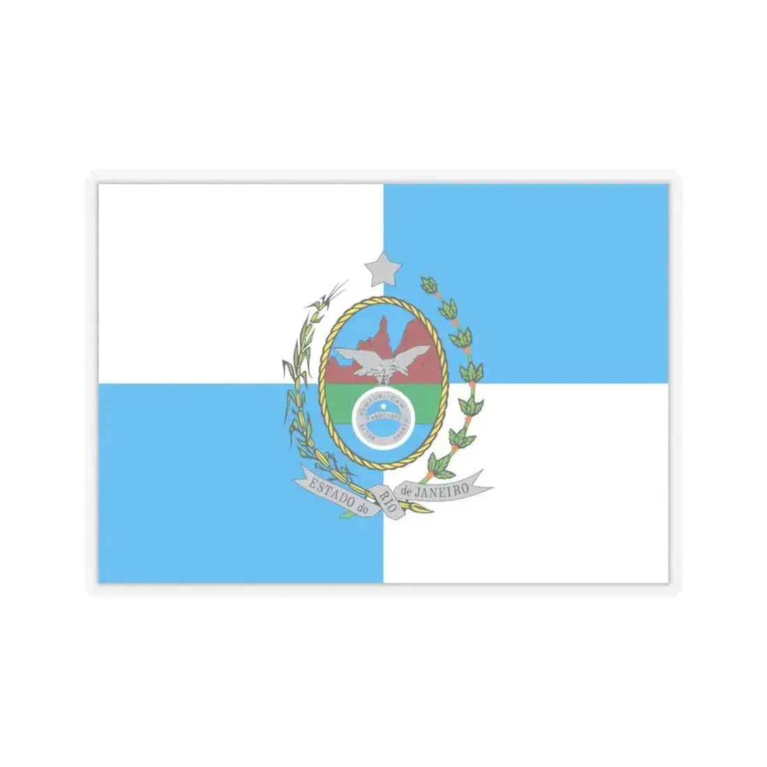 Flag of Rio de Janeiro Brazil - STICKER Vinyl Kiss-Cut Decal 6 Inch Transparent - The Sticker Space