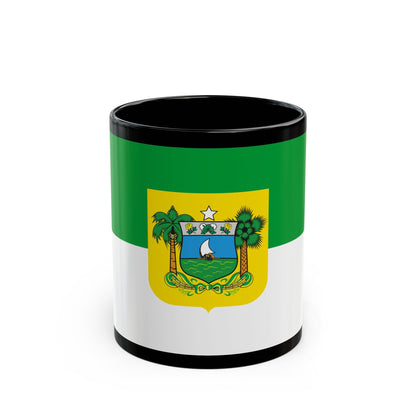 Flag of Rio Grande do Norte Brazil - Black Coffee Mug-11oz-The Sticker Space