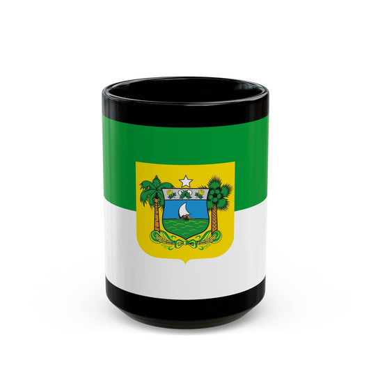 Flag of Rio Grande do Norte Brazil - Black Coffee Mug-15oz-The Sticker Space