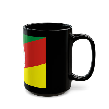 Flag of Rio Grande do Sul Brazil - Black Coffee Mug-The Sticker Space