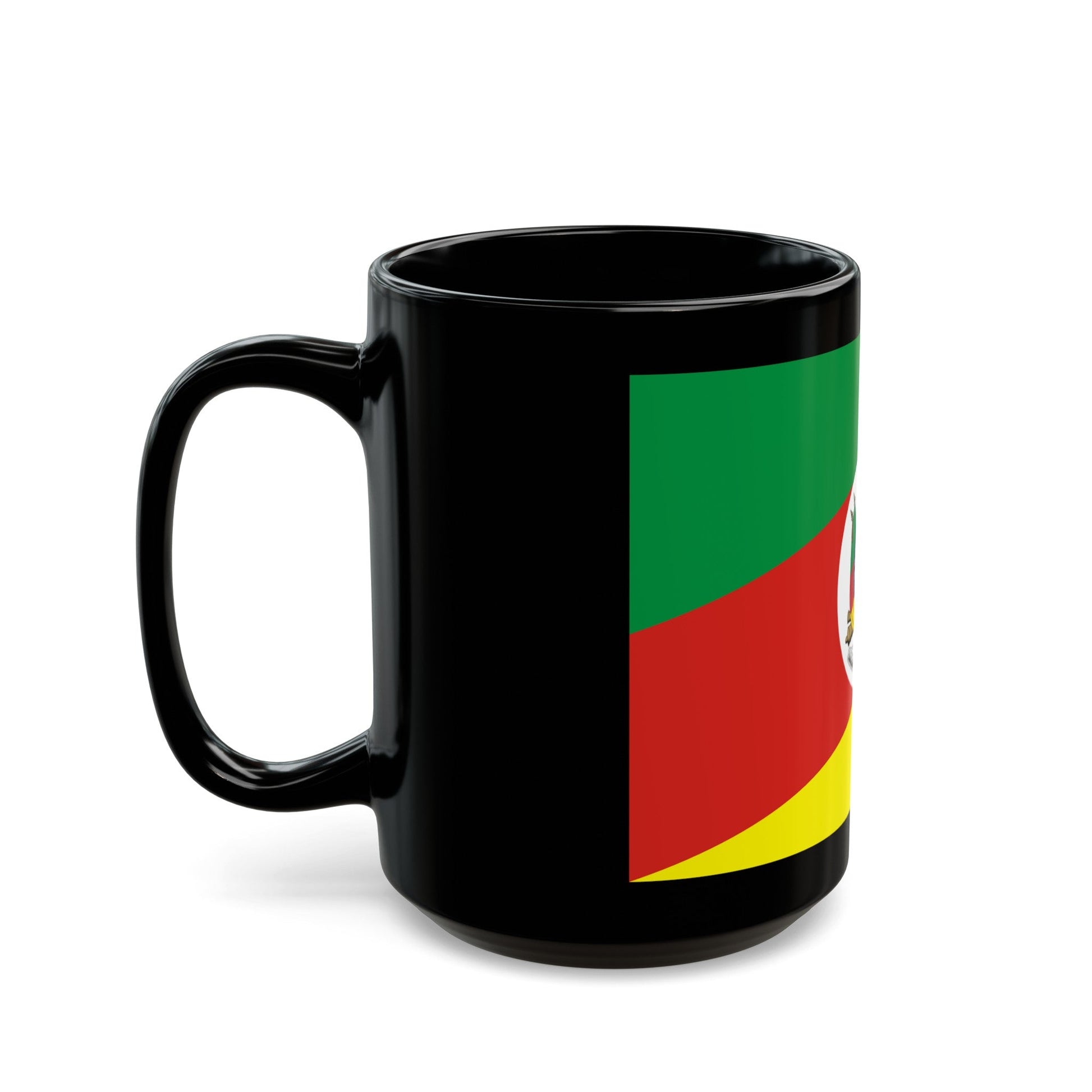 Flag of Rio Grande do Sul Brazil - Black Coffee Mug-The Sticker Space