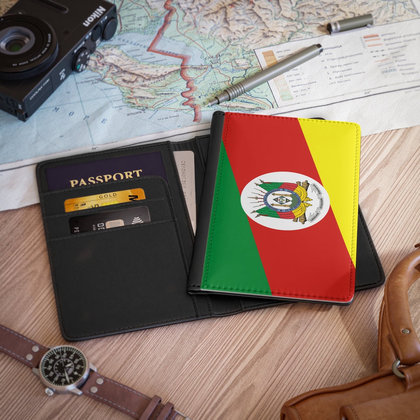 Flag of Rio Grande do Sul Brazil - Passport Holder