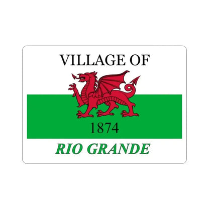 Flag of Rio Grande Ohio (United States) STICKER Vinyl Kiss-Cut Decal 2 Inch White - The Sticker Space