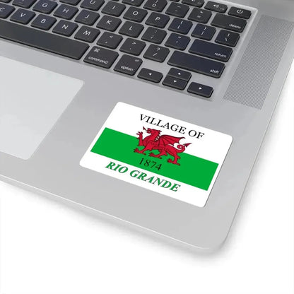 Flag of Rio Grande Ohio (United States) STICKER Vinyl Kiss-Cut Decal - The Sticker Space