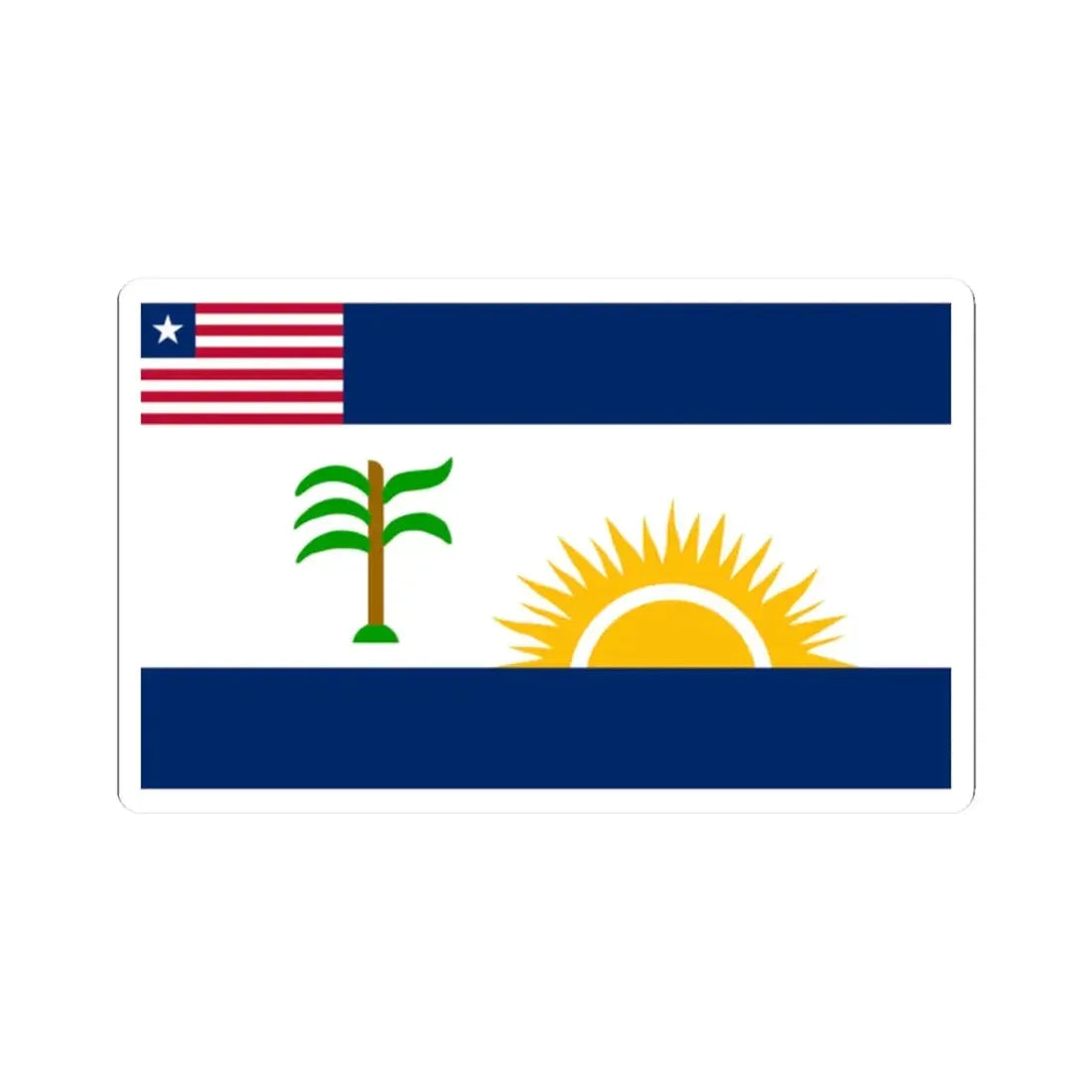 Flag of Rivercess County (Liberia) STICKER Vinyl Kiss-Cut Decal 2 Inch White - The Sticker Space