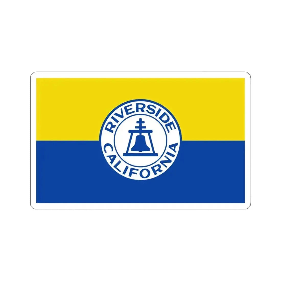 Flag of Riverside California 1967-2020 (United States) STICKER Vinyl Kiss-Cut Decal 4 Inch White - The Sticker Space